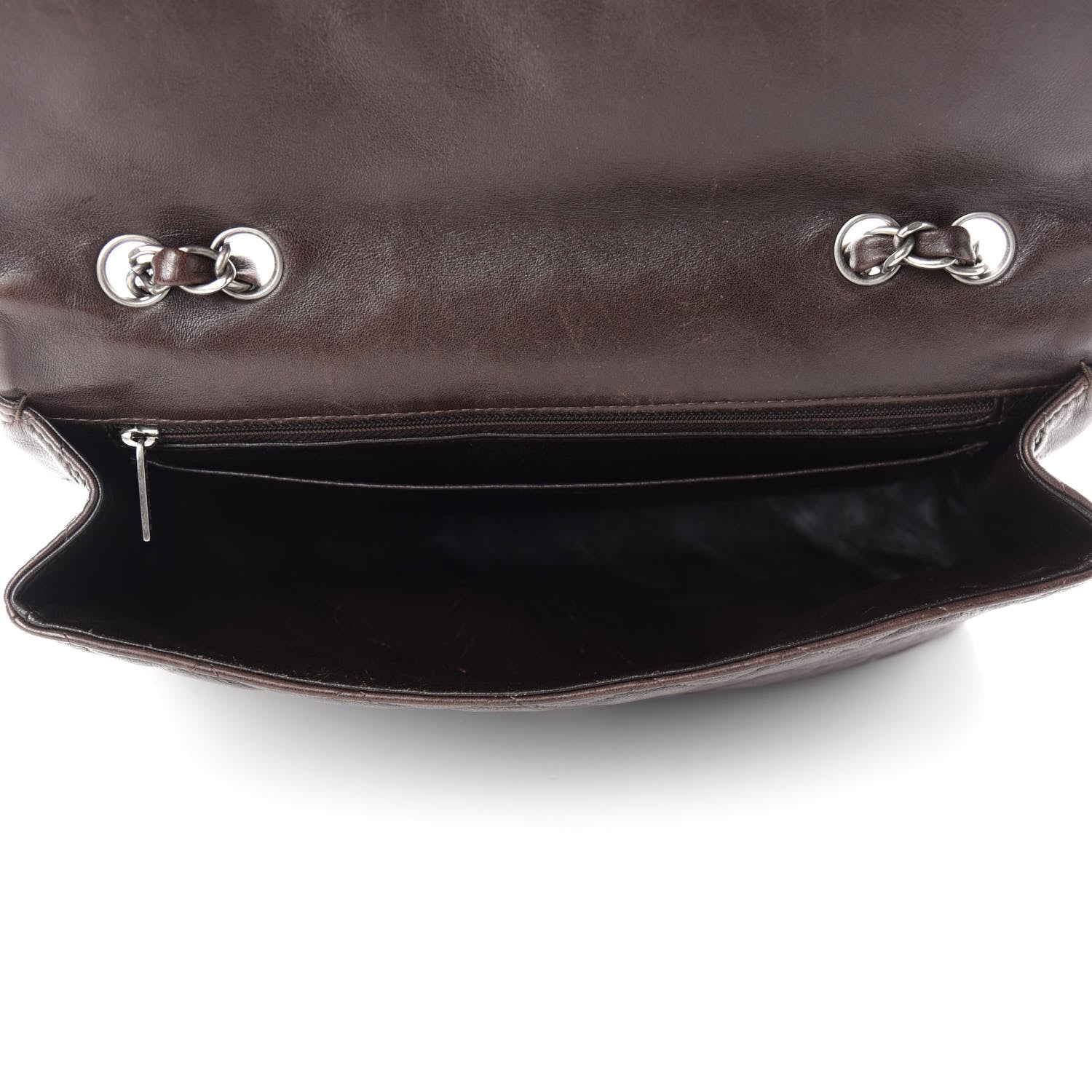 Chanel Washed Lambskin Quilted Jumbo Hybrid Reissue Flap Dark Brown 5 of 12