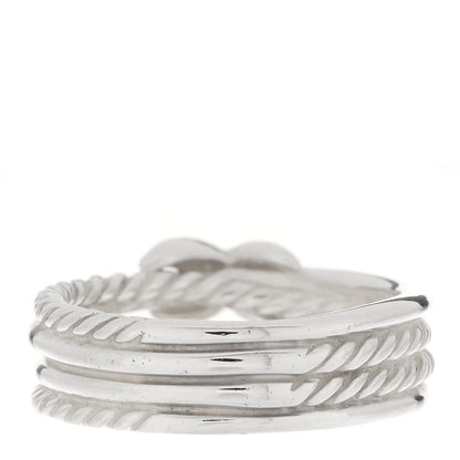 David Yurman Sterling Silver Diamond X Crossover Ring 49 4.75 3 of 5