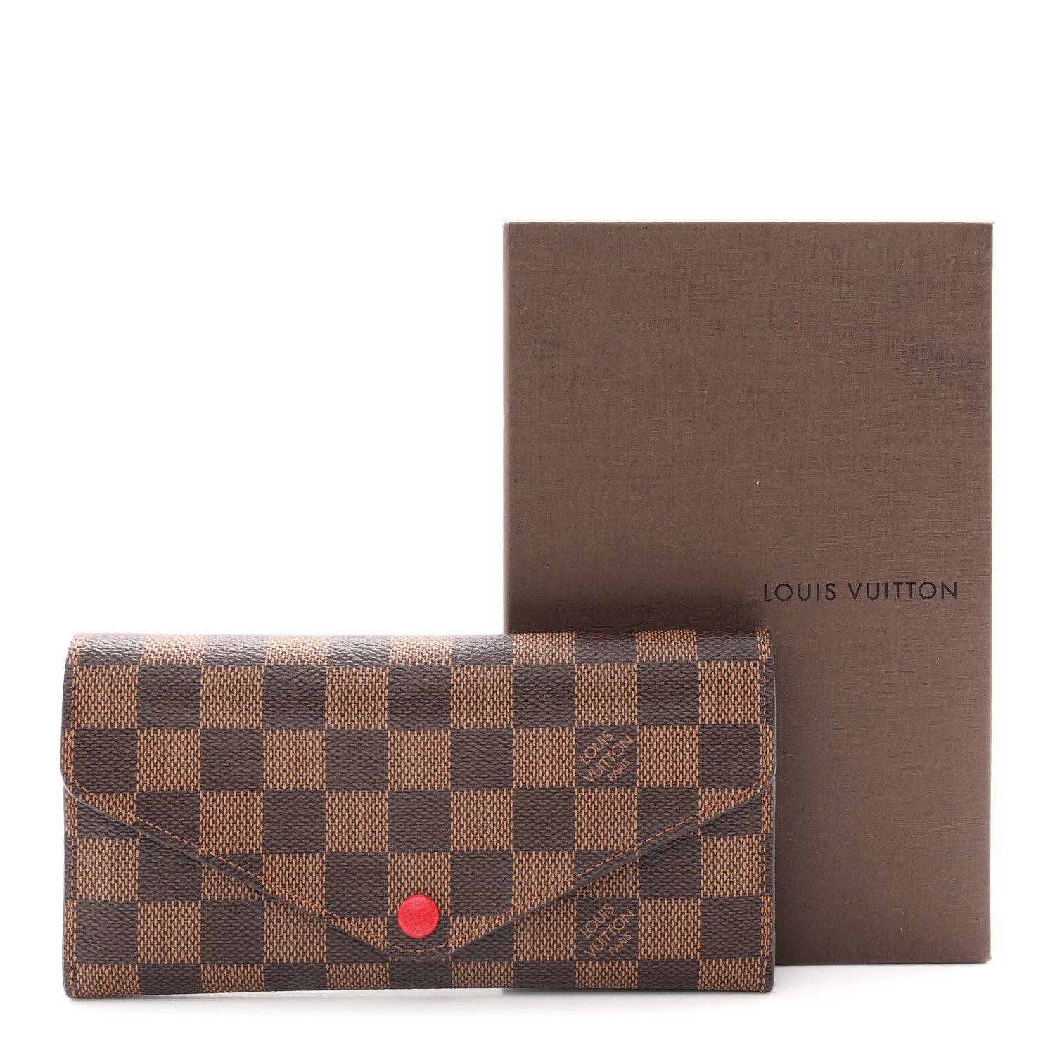 Louis Vuitton Damier Ebene Josephine Wallet Red 8 of 8