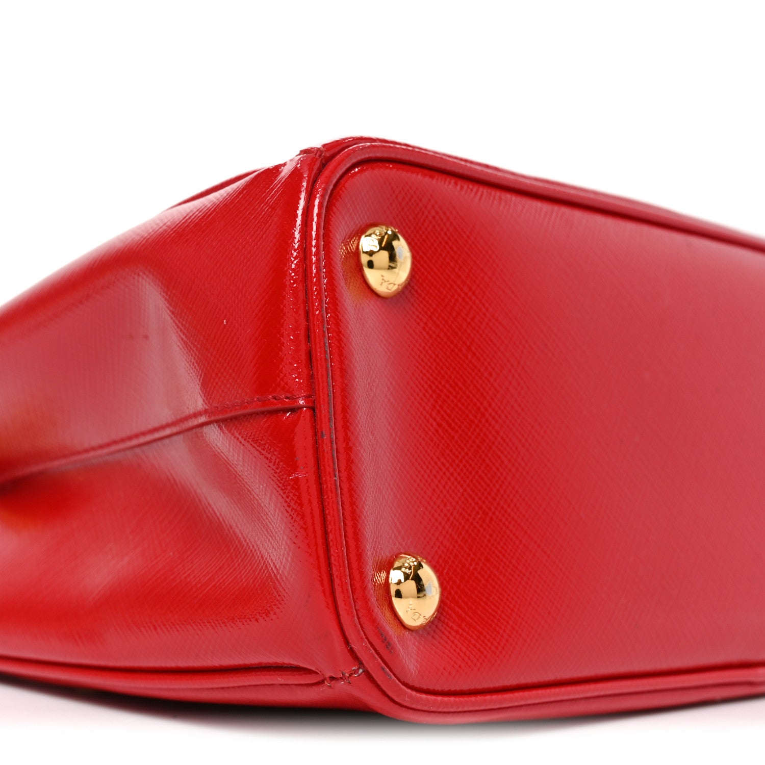 Prada Saffiano Vernice Mini Galleria Double Zip Tote Rosso 8 of 9