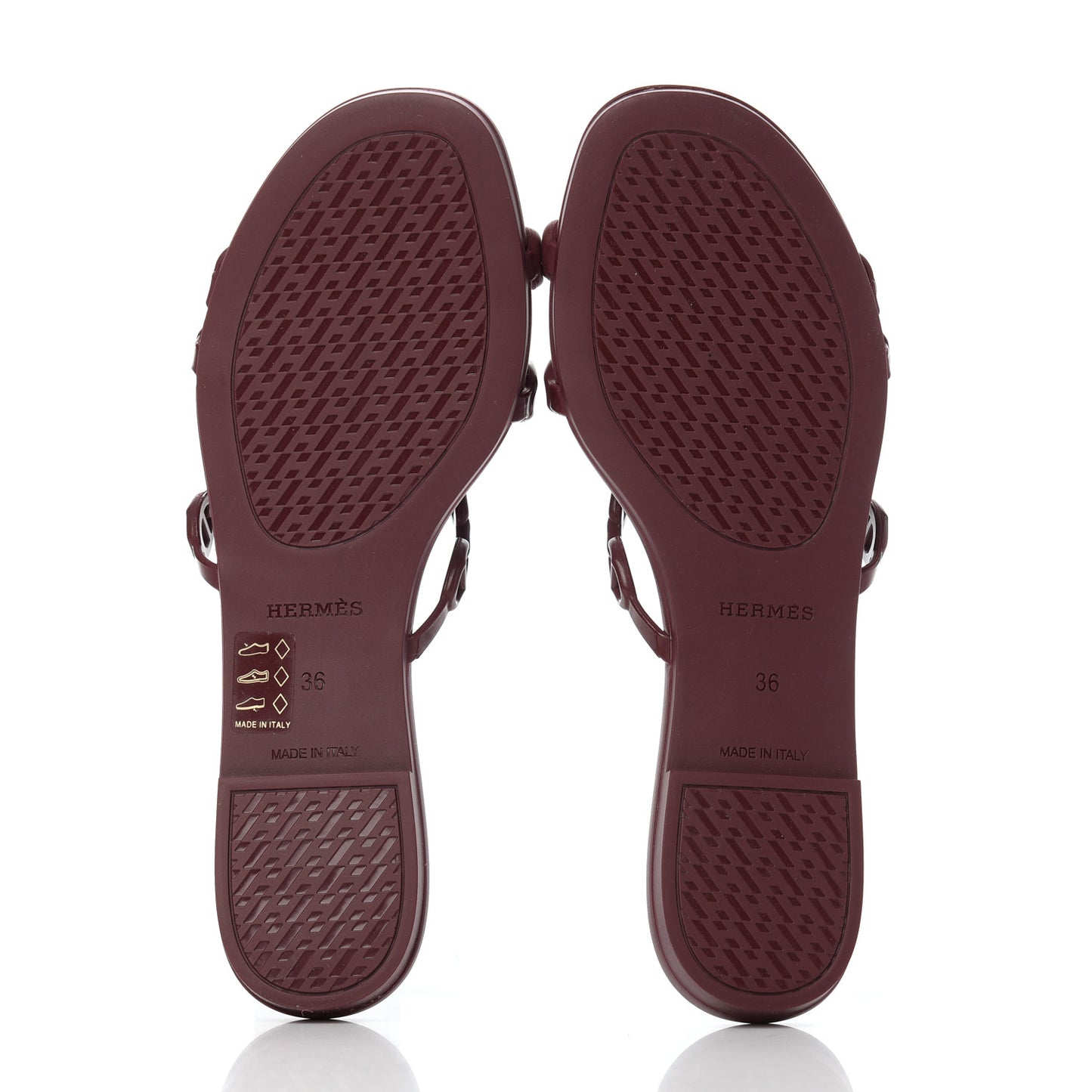 TPU Rivage Sandals 36 Bordeaux