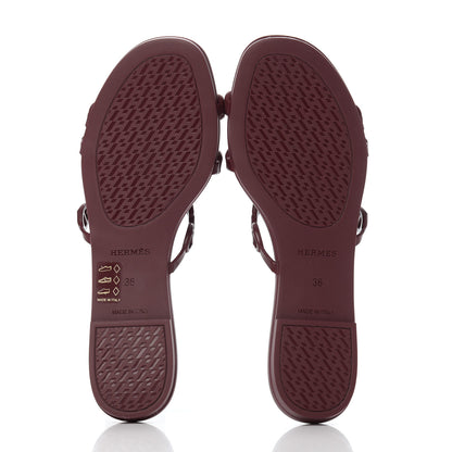 Hermes TPU Rivage Sandals 36 Bordeaux 5 of 9