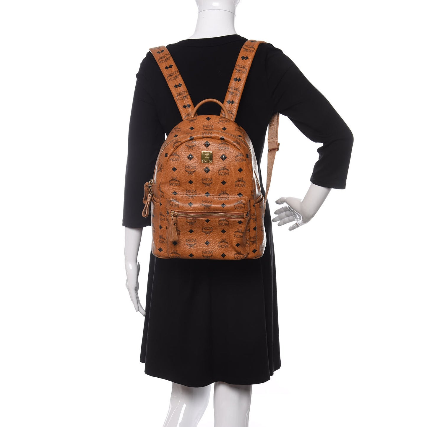 Visetos Small Sprinkle Stud Stark Backpack Cognac
