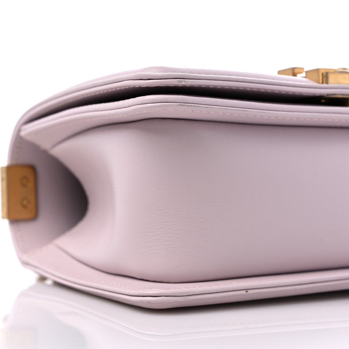 Calfskin Small Boy Logo Top Handle Flap Lilac