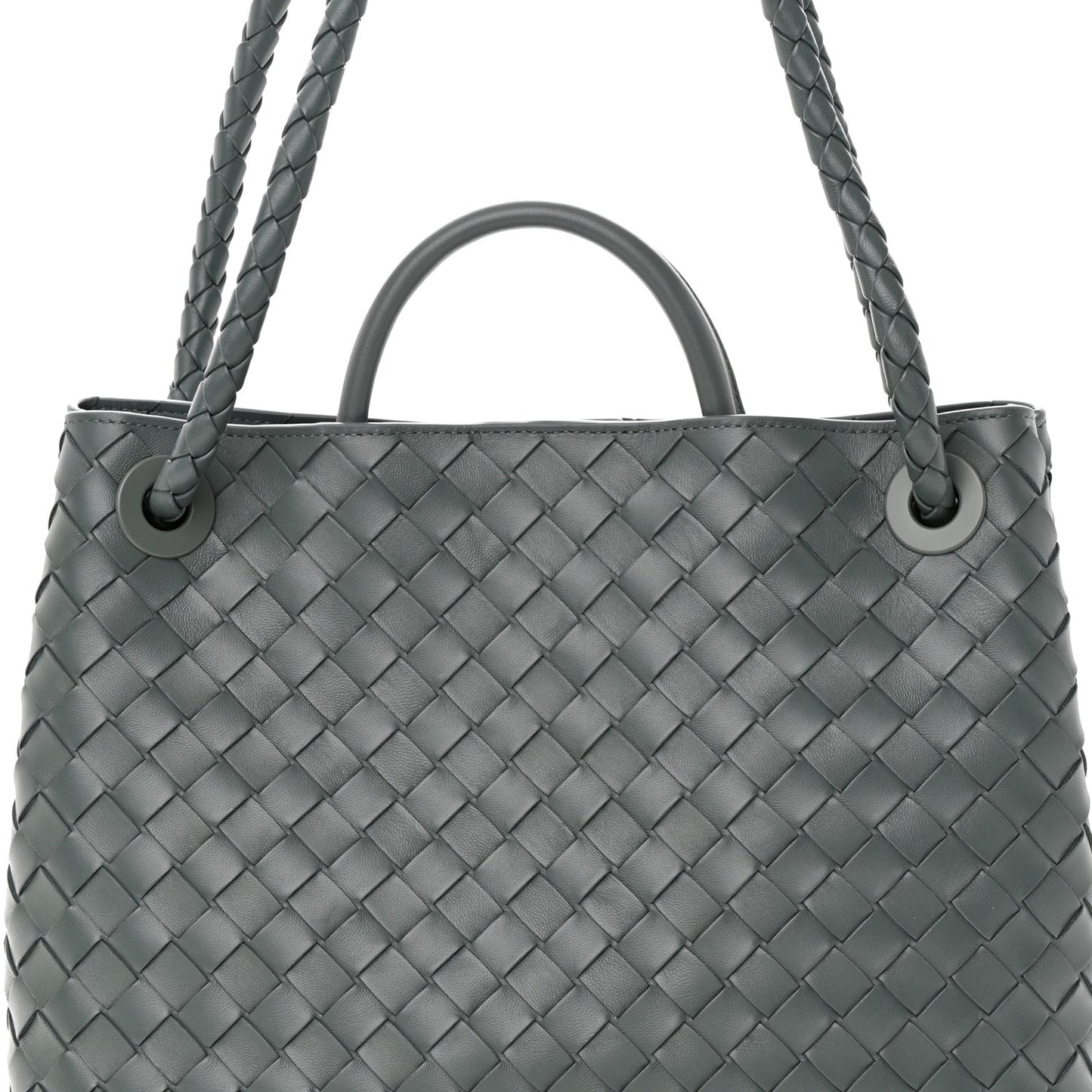 Nappa Intrecciato Medium Andiamo Shoulder Bag Slate