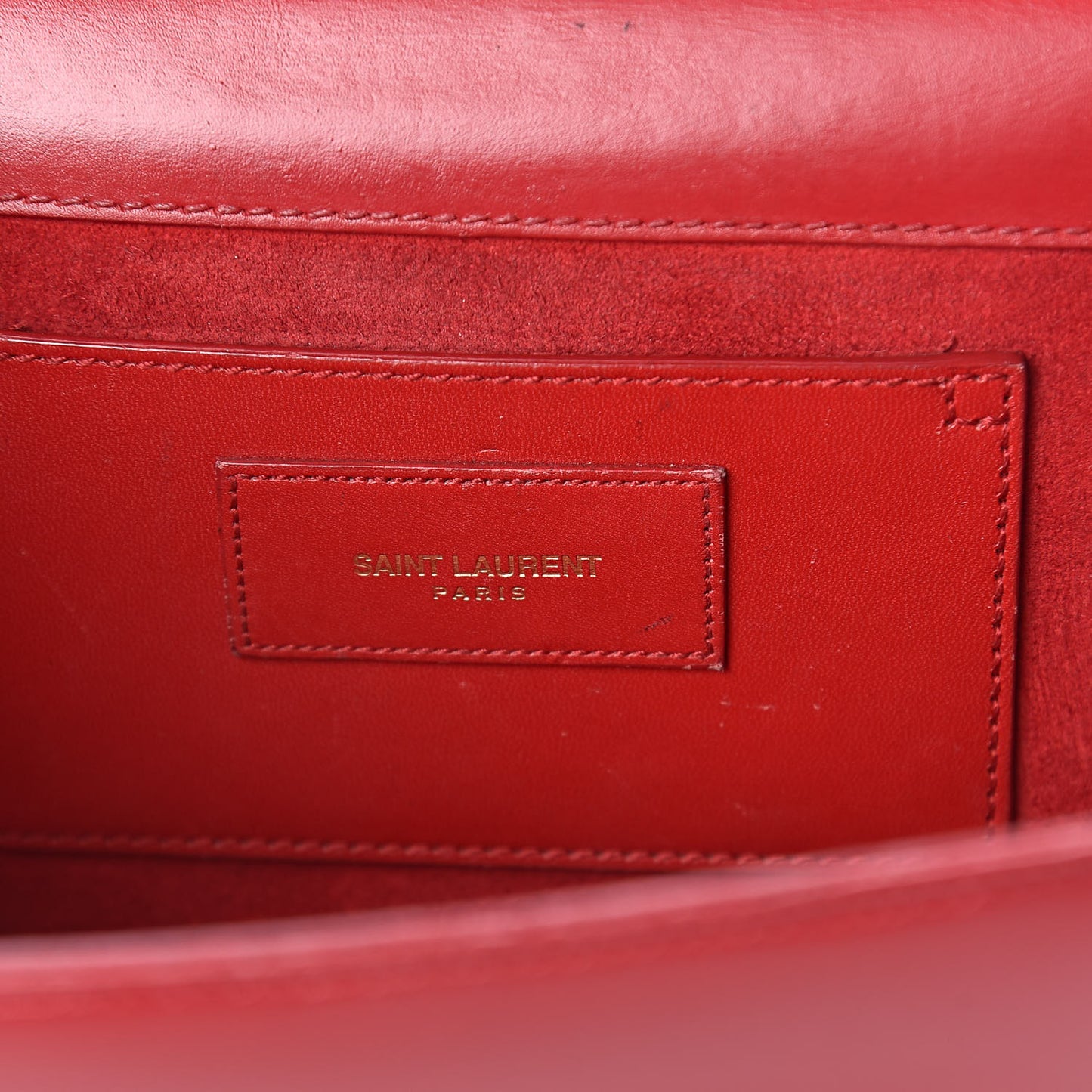 Smooth Calfskin Medium Classic Monogram Kate Tassel Satchel New Red