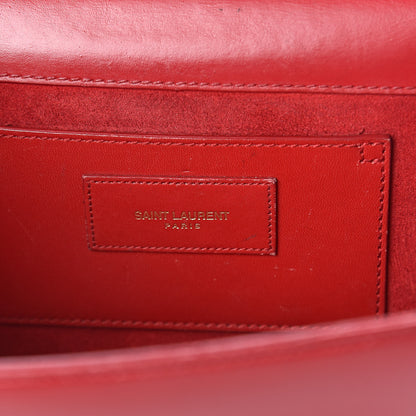 Saint Laurent Smooth Calfskin Medium Classic Monogram Kate Tassel Satchel New Red 6 of 11