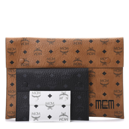 MCM Visetos Tri Pouch Set Cognac 1 of 14