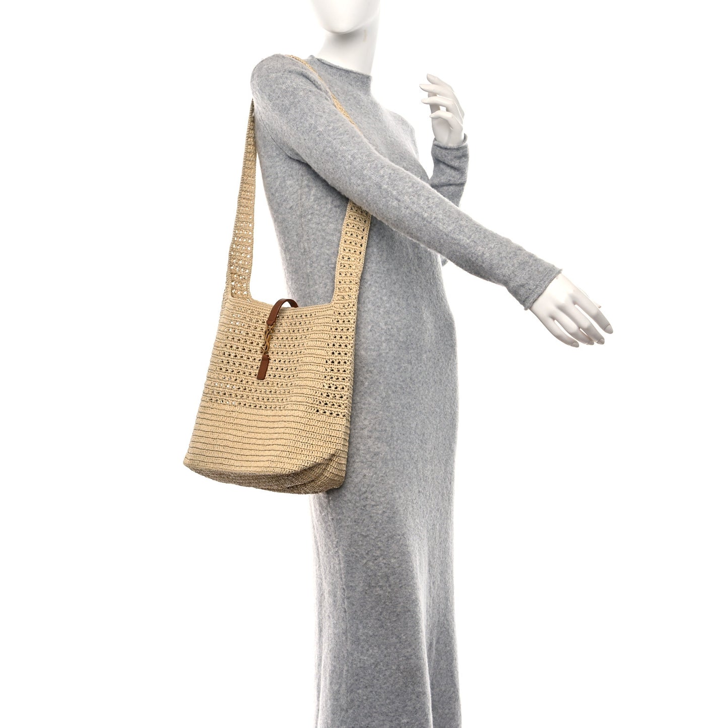 Raffia Monogram Hobo Naturale