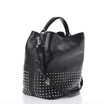 Burberry Calfskin Studded Medium Susanna Hobo Black 3 of 8
