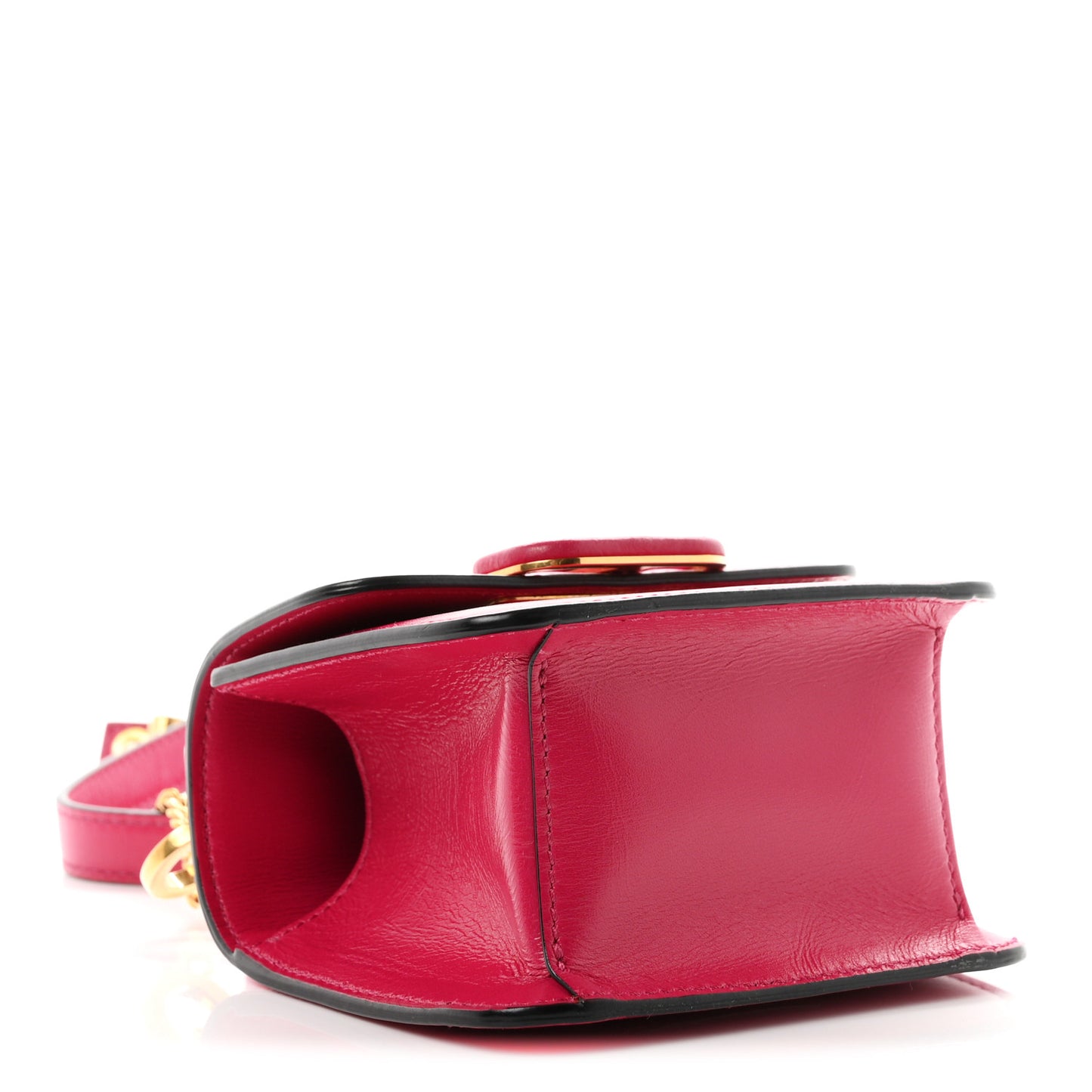 Smooth Calfskin Micro VSling Shoulder Bag Fuchsia