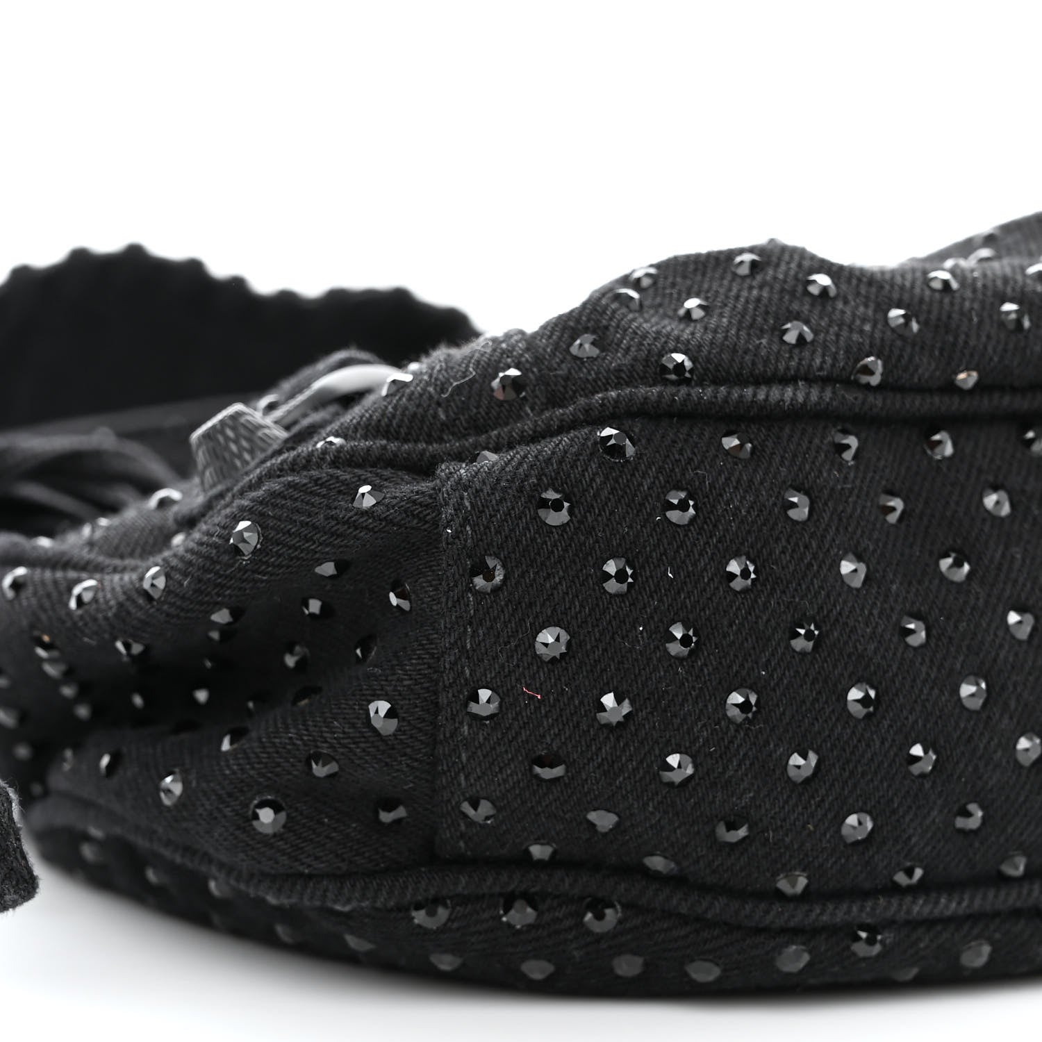 Balenciaga Denim Embellished Le Cagole Shoulder Bag XS Black 10 of 11