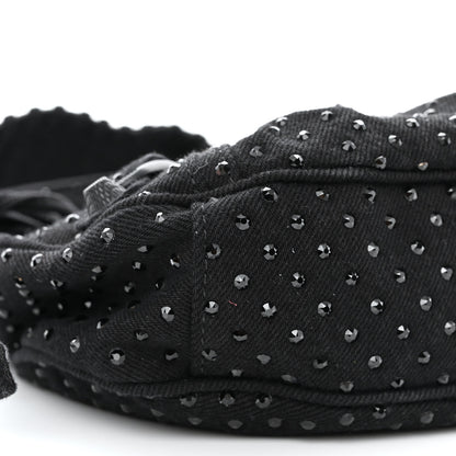 Balenciaga Denim Embellished Le Cagole Shoulder Bag XS Black 10 of 11