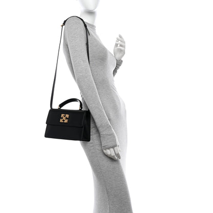 Off-White Calfskin Jitney 1.4 Top Handle Bag Black 2 of 13