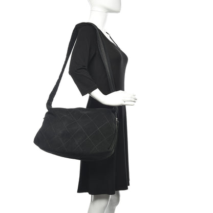 Chanel Suede Stitched Messenger Black 2 of 18