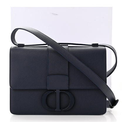 Christian Dior Ultra Matte Grained Calfskin 30 Montaigne Flap Bag Navy 12 of 12
