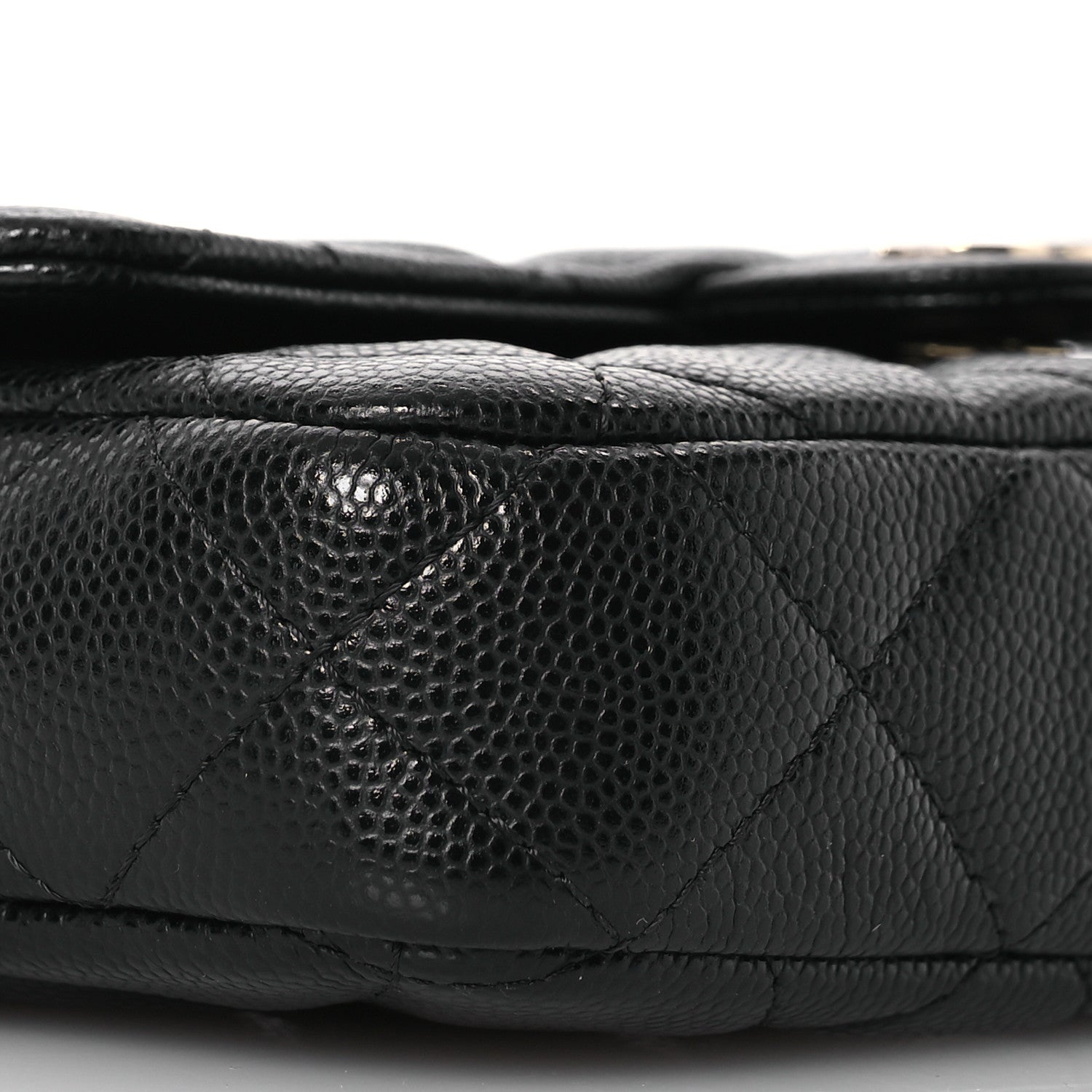 Chanel Caviar Quilted Flap Phone Holder With Chain Black 11 of 14