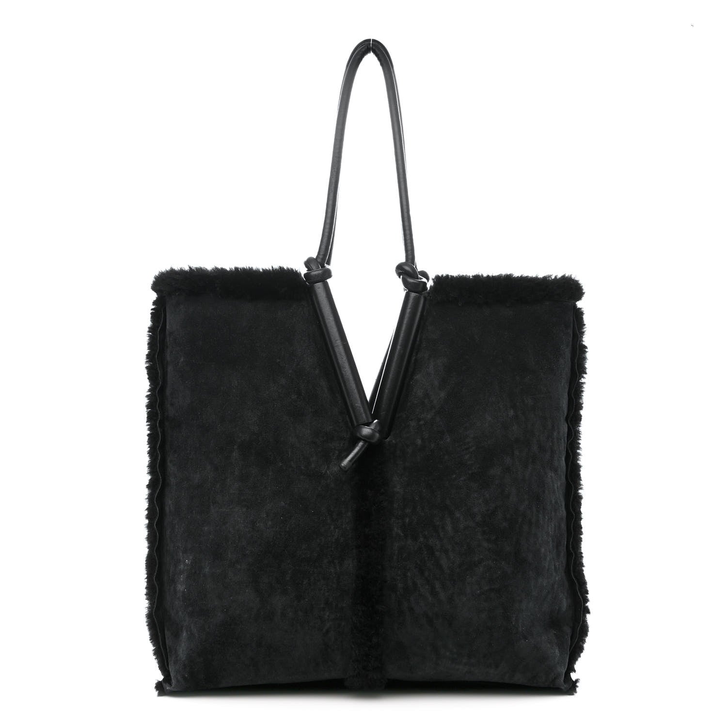 Bottega Veneta Shearling Reversible Tote Black 3 of 18