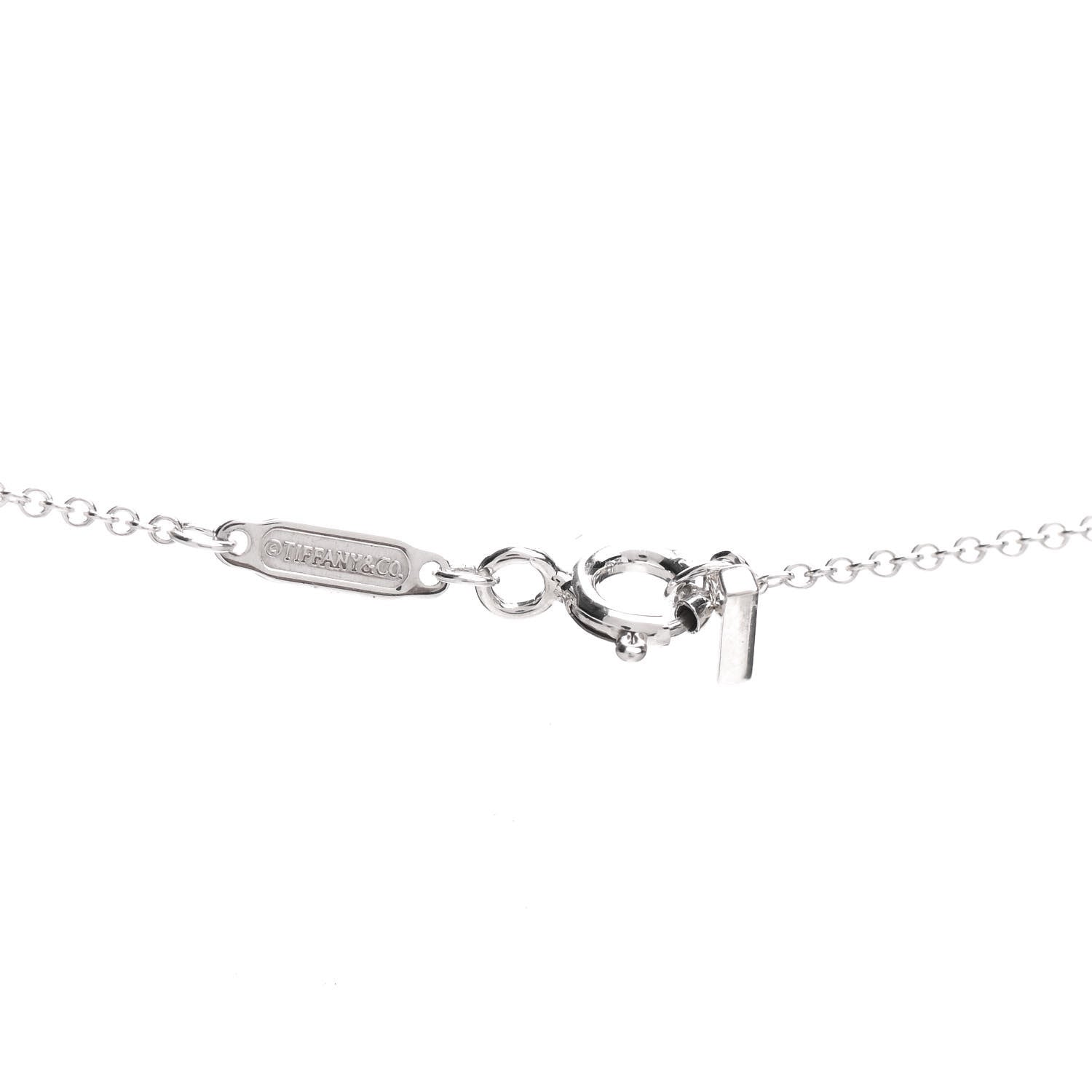 Tiffany Sterling Silver Large T Smile Pendant Necklace 4 of 4