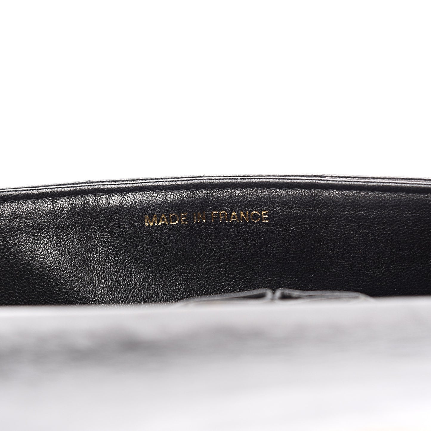 Lambskin East West Chocolate Bar Flap Black