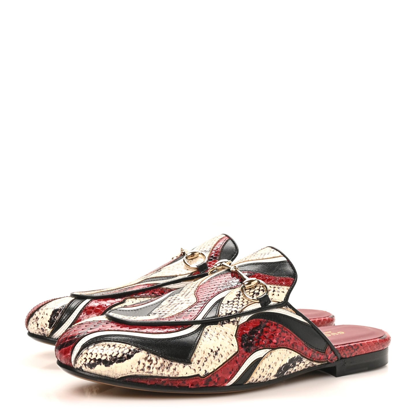 Snakeskin Womens Princetown Slippers 38.5 Multicolor