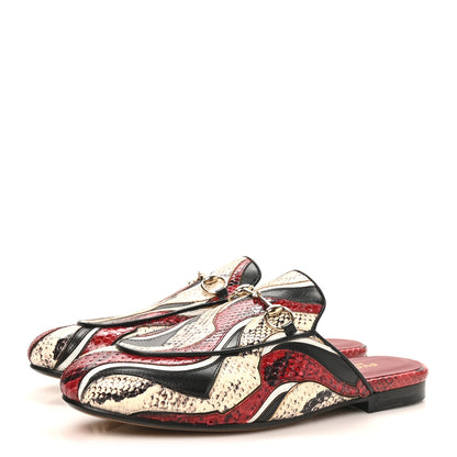 Gucci Snakeskin Womens Princetown Slippers 38.5 Multicolor 4 of 10