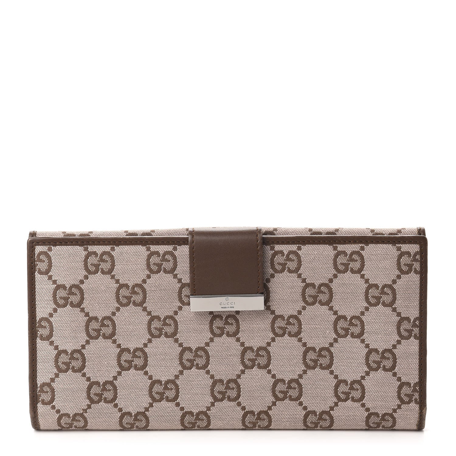 Gucci Monogram Continental Flap Wallet Brown 1 of 8