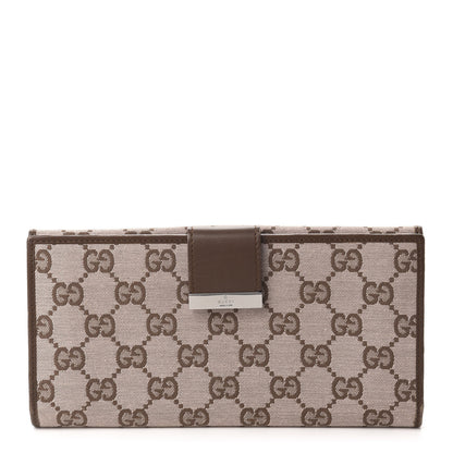 Gucci Monogram Continental Flap Wallet Brown 1 of 8