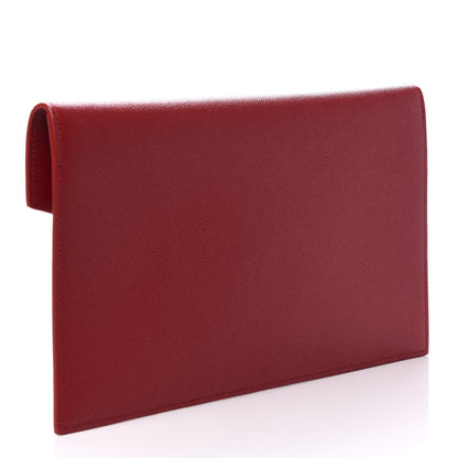 Saint Laurent Grain De Poudre Uptown Pouch Red 4 of 8