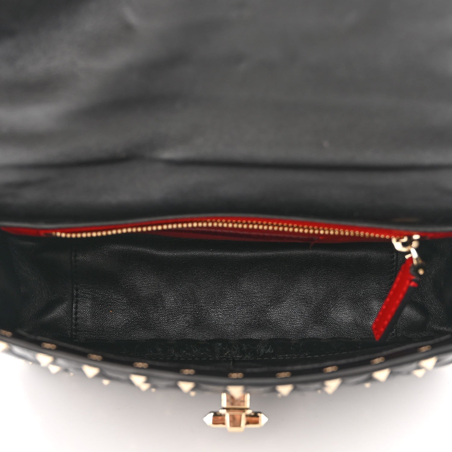 Valentino Garavani Lambskin Medium Rockstud Spike Shoulder Bag Black 5 of 11