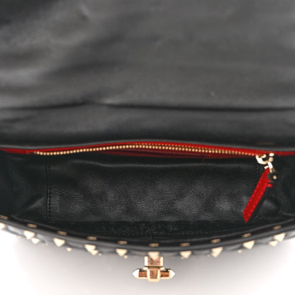 Valentino Garavani Lambskin Medium Rockstud Spike Shoulder Bag Black 5 of 11