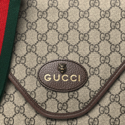 Gucci GG Supreme Monogram Web Medium Neo Vintage Flap Messenger Bag Beige New Acero 8 of 10