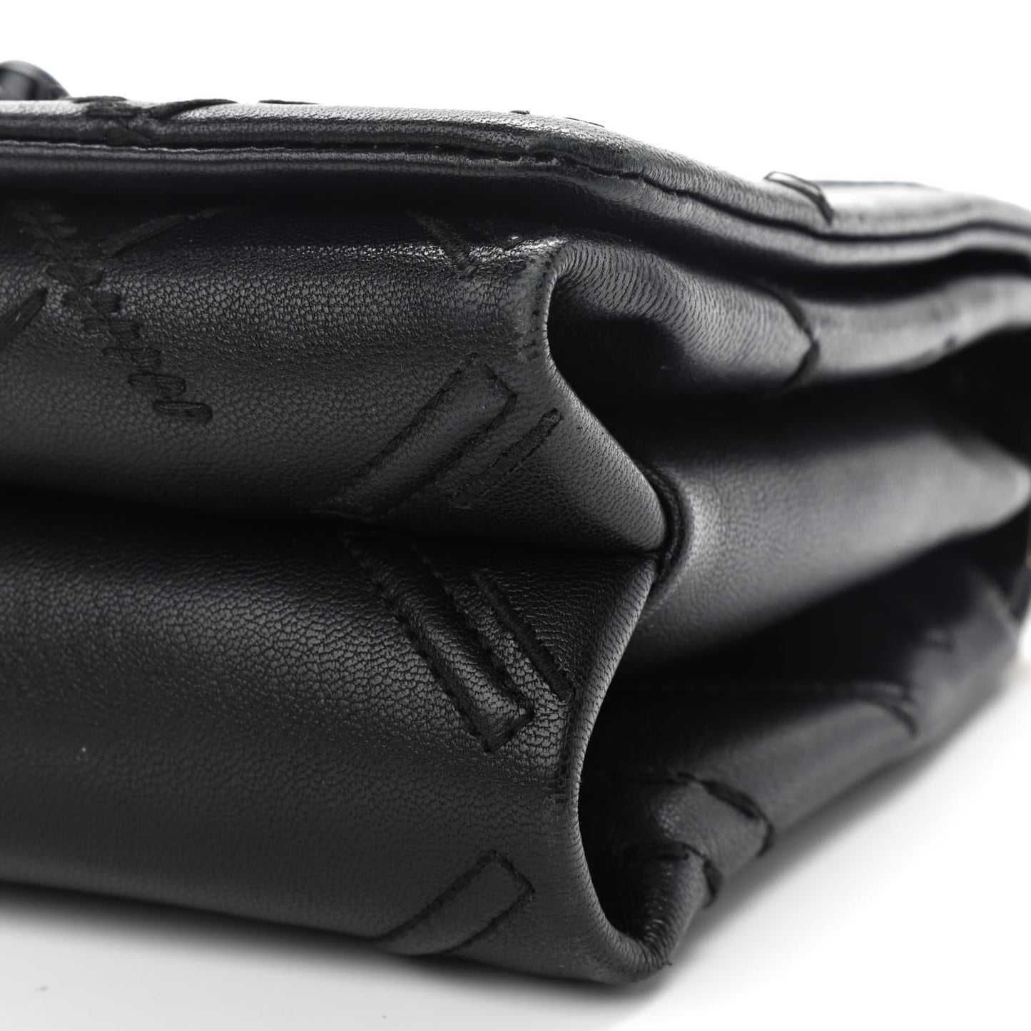 Nappa Palazzo Quilted Shoulder Bag Black