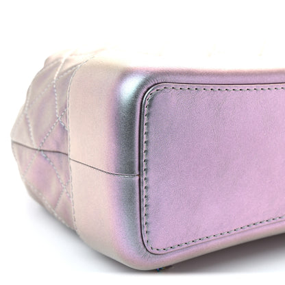 Chanel Iridescent Aged Calfskin Quilted Gabrielle Backpack Light Purple 9 of 11
