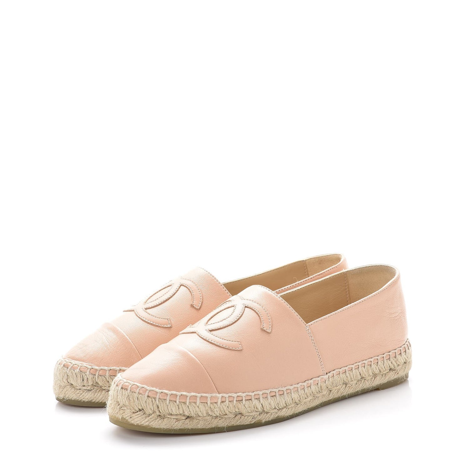 Lambskin CC Espadrilles 37 Nude