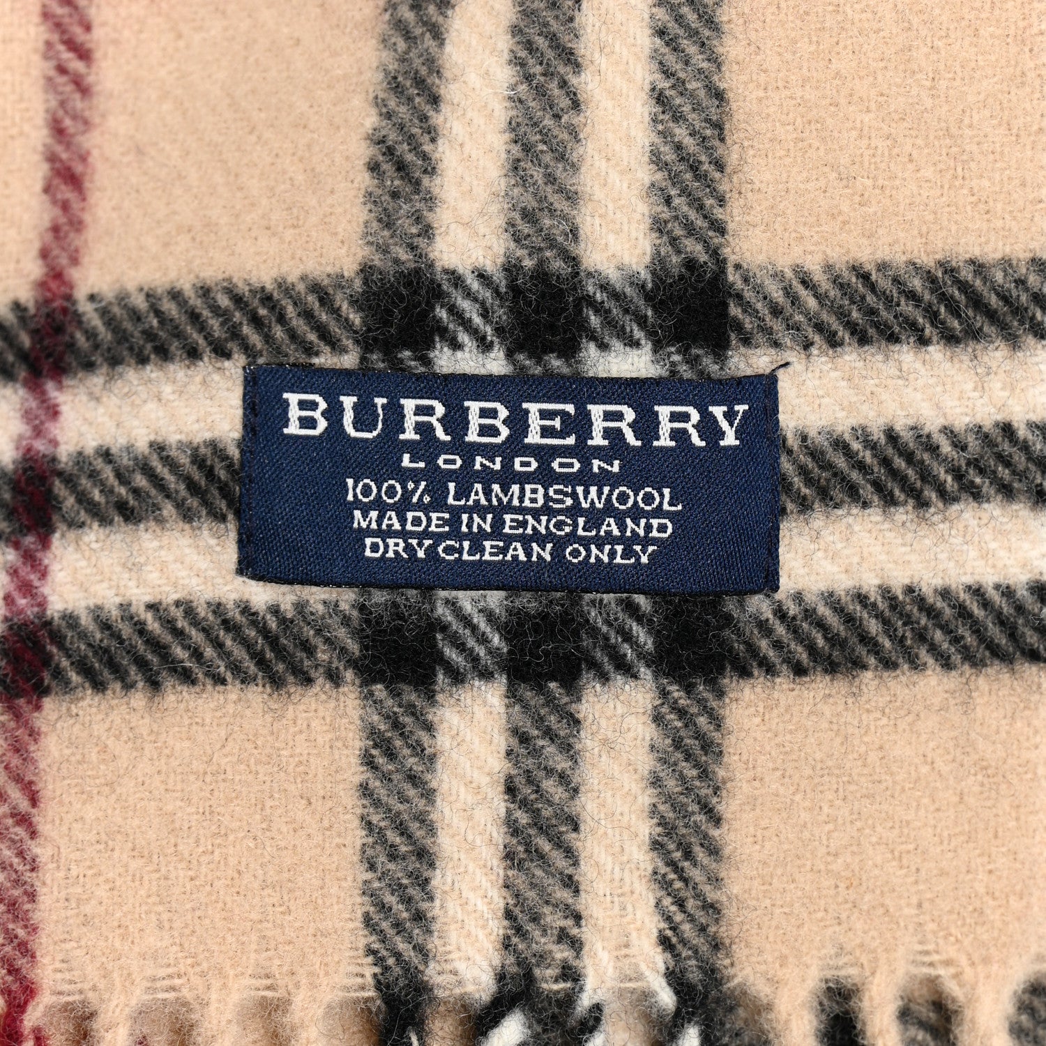 Burberry Wool House Check Fringe Scarf Camel 3 of 4