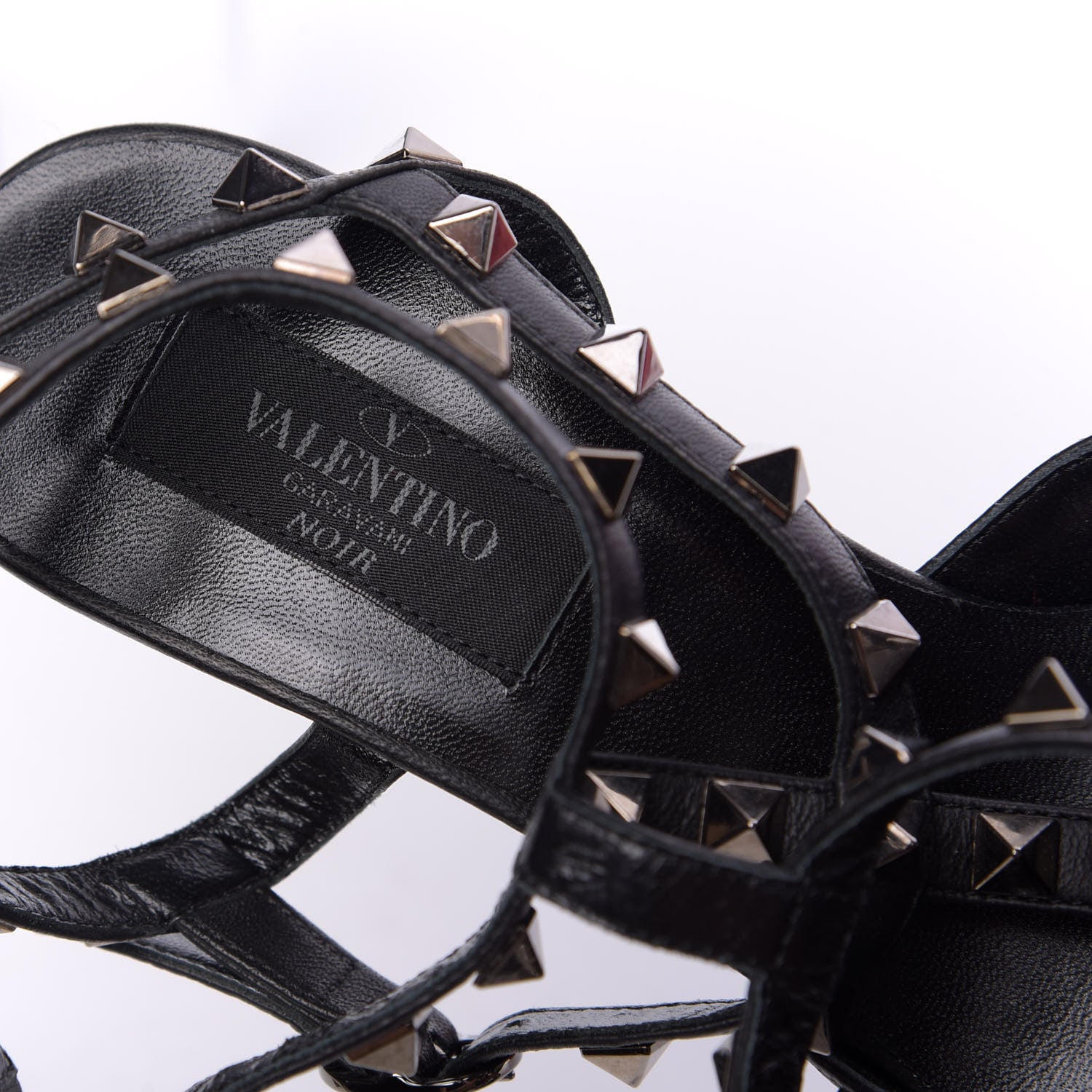 Valentino Garavani Patent Nappa Rockstud Ankle Strap 65mm Pumps 37 Black 9 of 10