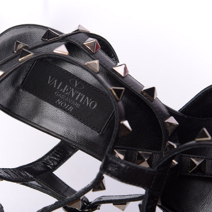 Valentino Garavani Patent Nappa Rockstud Ankle Strap 65mm Pumps 37 Black 9 of 10
