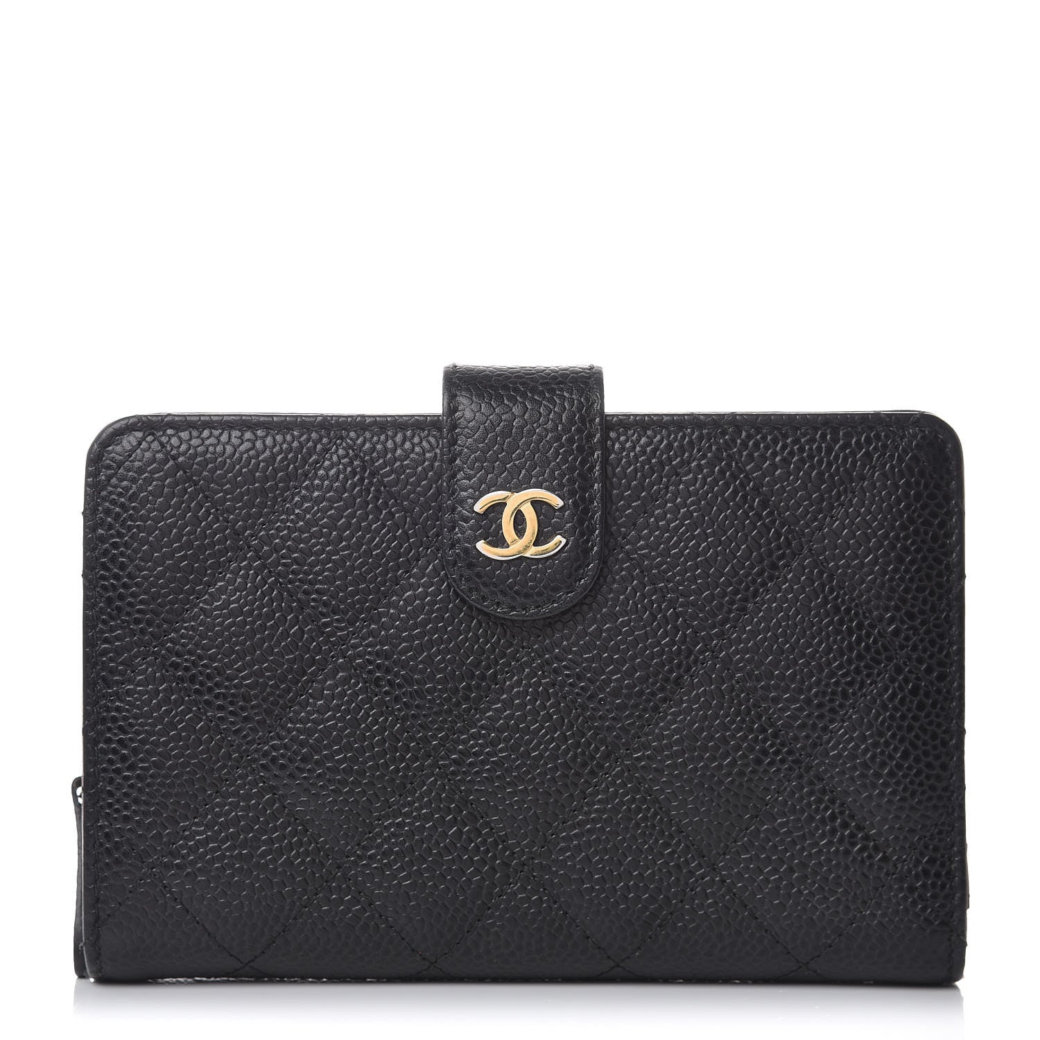 Chanel Caviar Quilted Zipped Pocket Wallet Black 1 of 9
