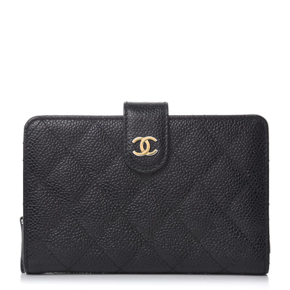Chanel Caviar Quilted Zipped Pocket Wallet Black 1 of 9