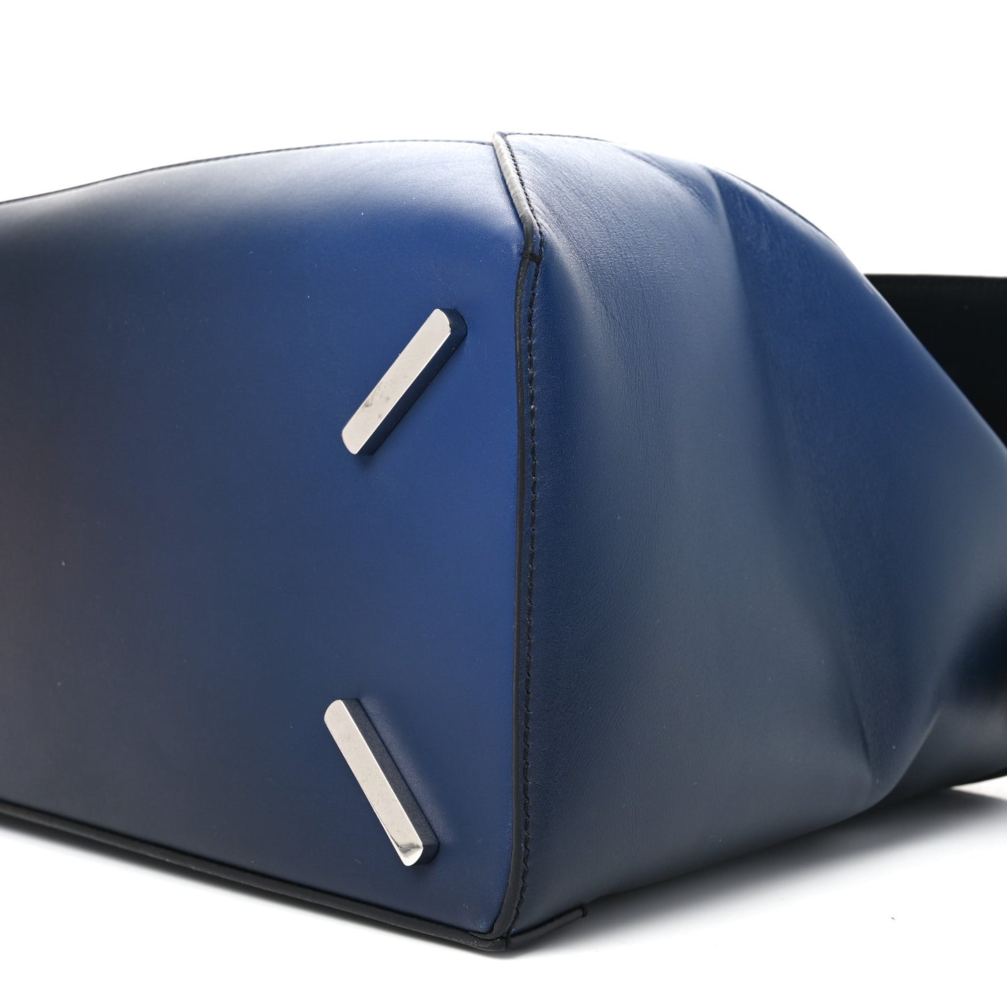 Calfskin Large Puzzle Edge Bag Dark Marino