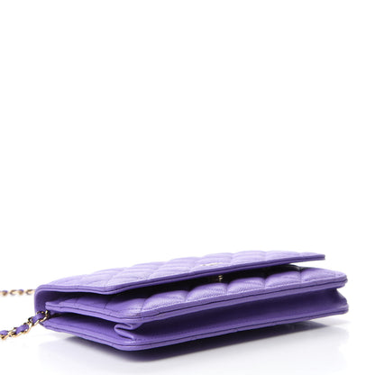 Chanel Caviar Quilted Wallet On Chain WOC Purple 4 of 14