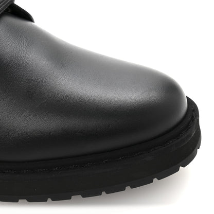 Fendi Calfskin Stretch Fabric Rockoko Biker Boots 37.5 Tobacco Black Marino 10 of 10