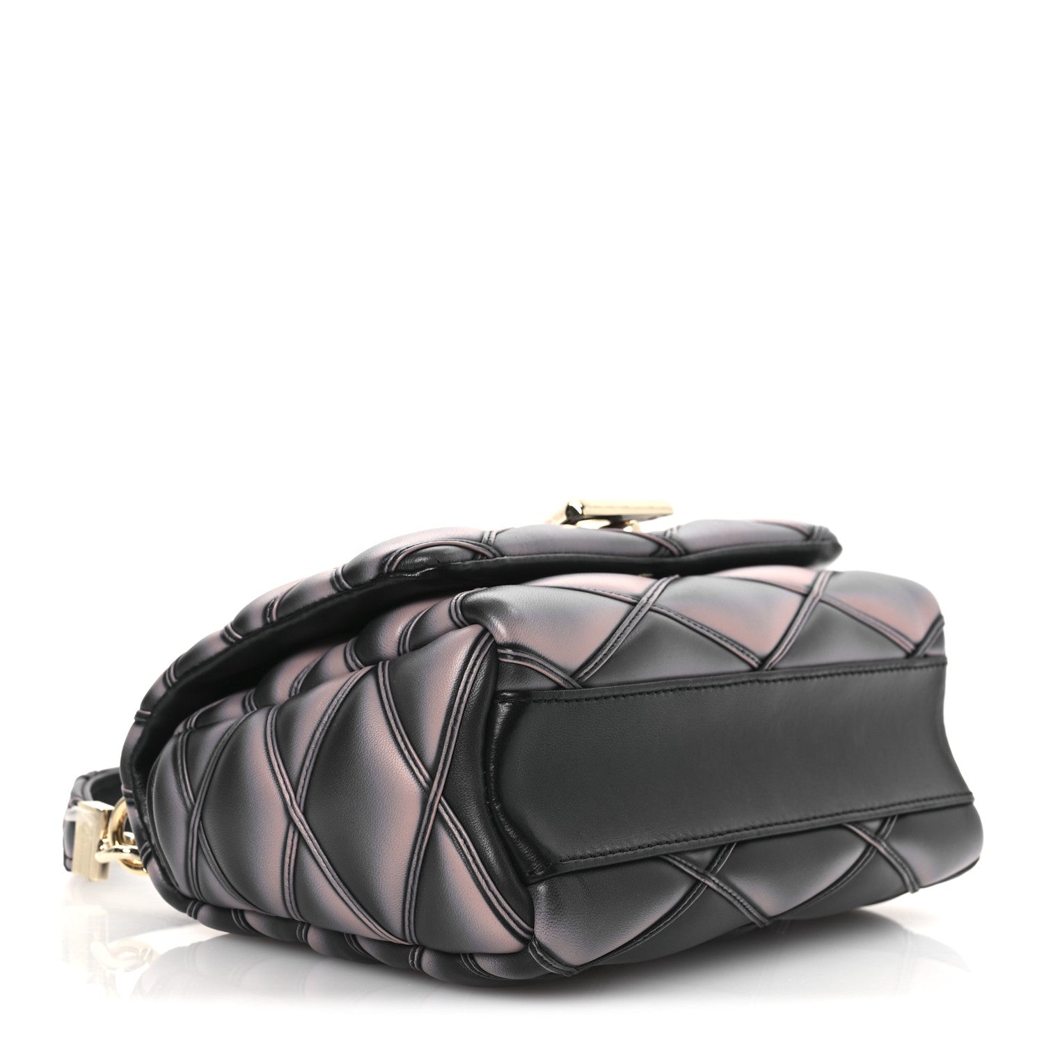 Louis Vuitton Lambskin Malletage Top Handle GO-14 MM  Black Pink 5 of 13