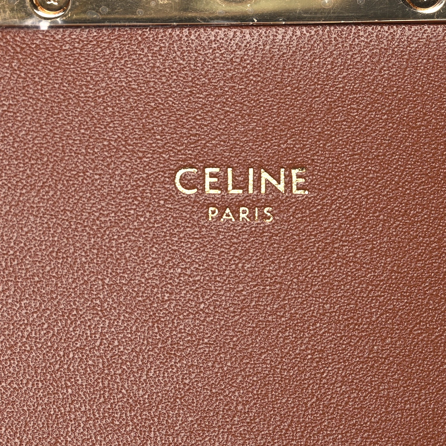 Celine Textile Natural Calfskin Teen Triomphe White Tan 9 of 18