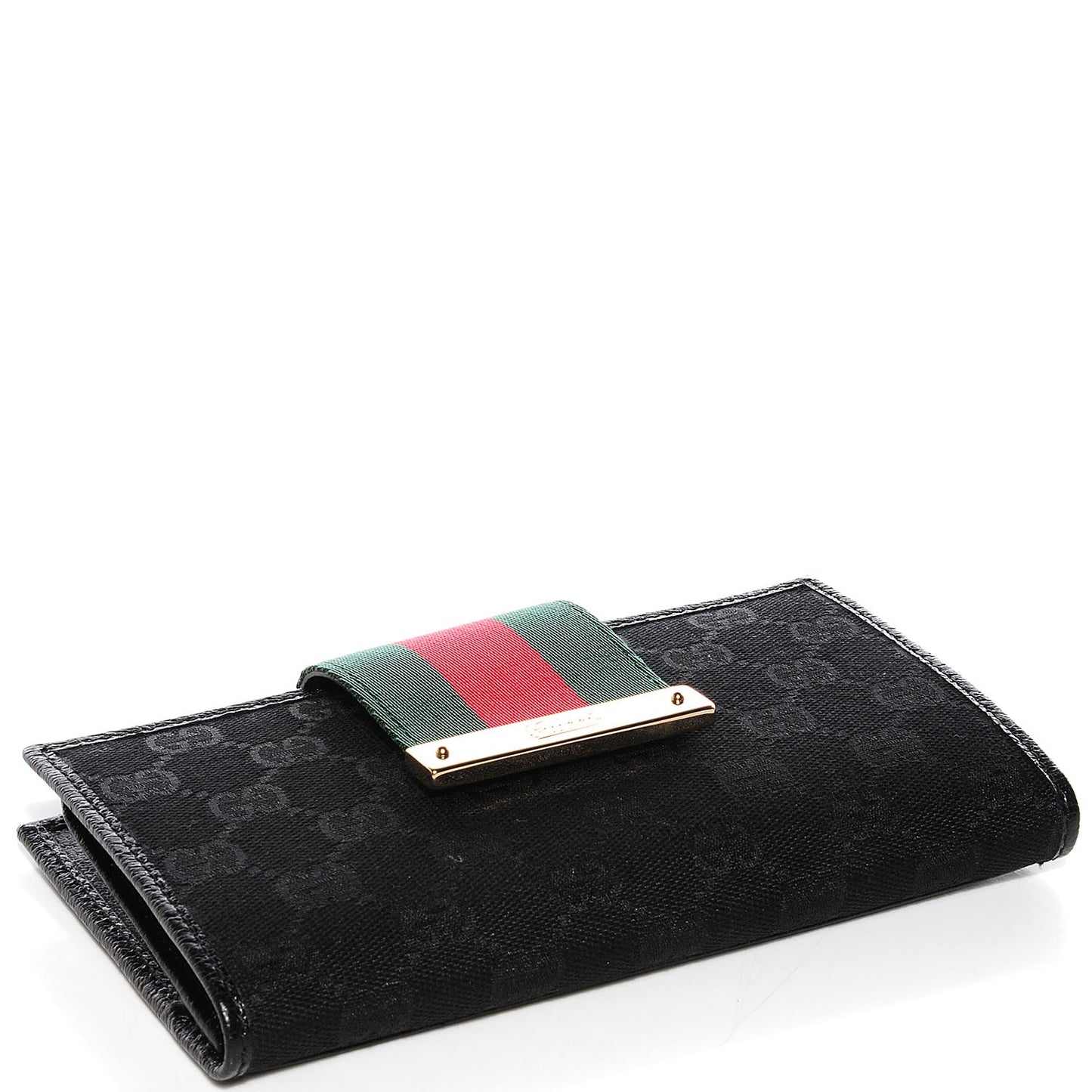 Monogram Ladies Web Continental Wallet Black
