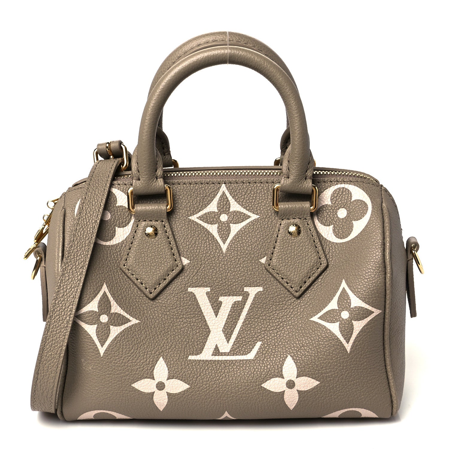 Louis Vuitton Empreinte Monogram Giant Speedy Bandouliere 20 Creme Beige 1 of 11