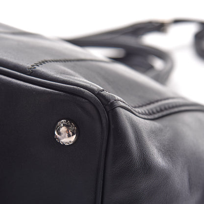 Prada Nappa Vertical Stitched Tote Black 12 of 17