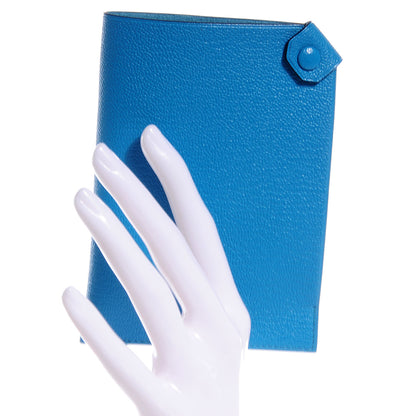 Hermes Chevre Mysore Tarmac Passport Holder PM Turquoise 2 of 8