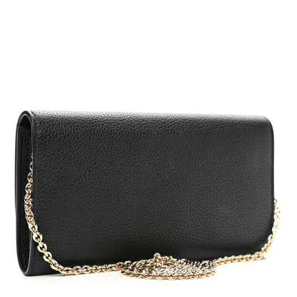 Salvatore Ferragamo Calfskin City Wallet On Chain Black 3 of 11